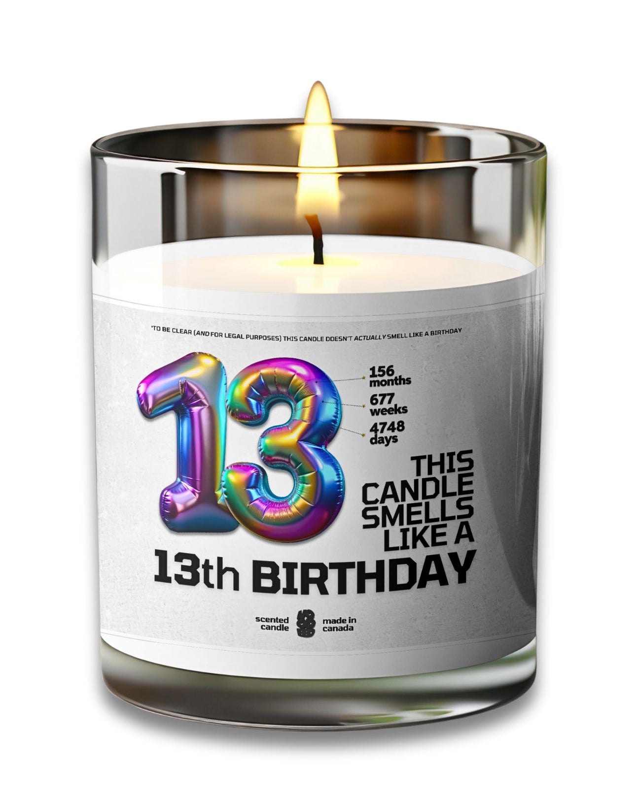 13 Birthday Candle 13 Year Old Birthday Gift Candle Voodeed