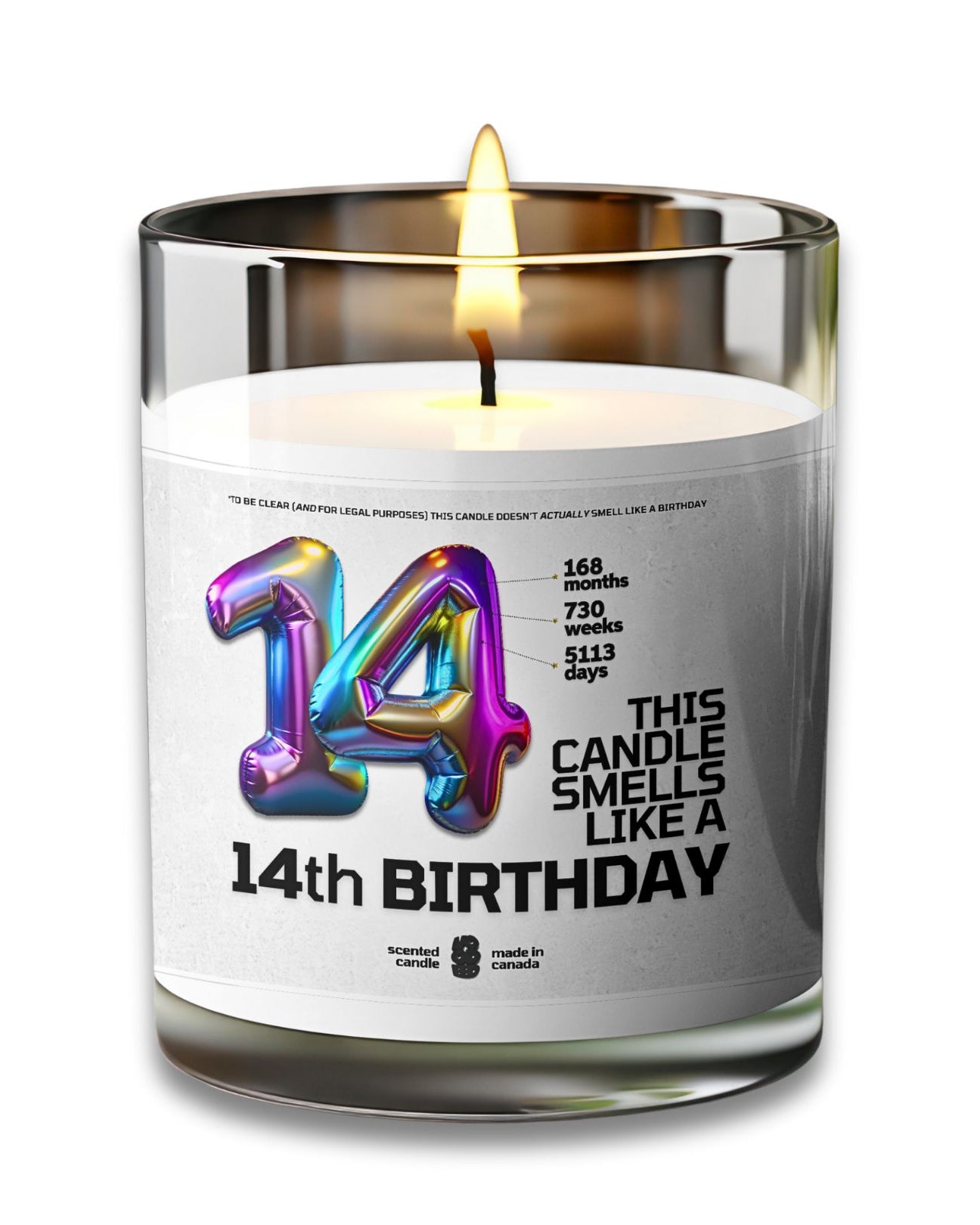 14 Birthday Candle 14 Year Old Birthday Gift Candle Voodeed