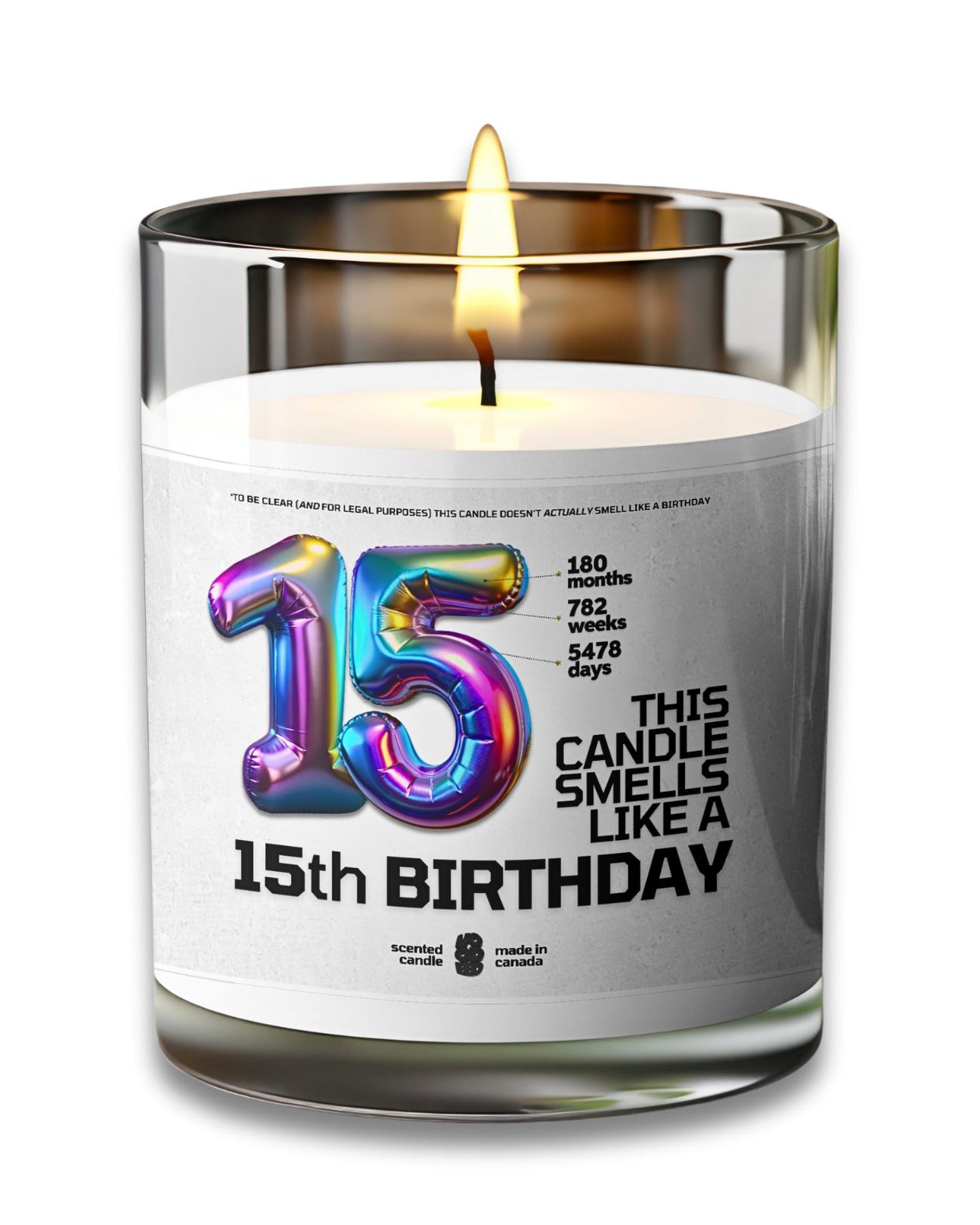 15 Birthday Candle 15 Year Old Birthday Gift Candle Voodeed