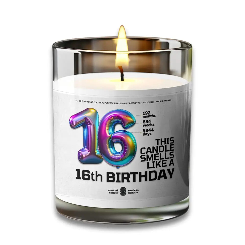 16 Birthday Candle 16 Year Old Birthday Gift Candle Voodeed