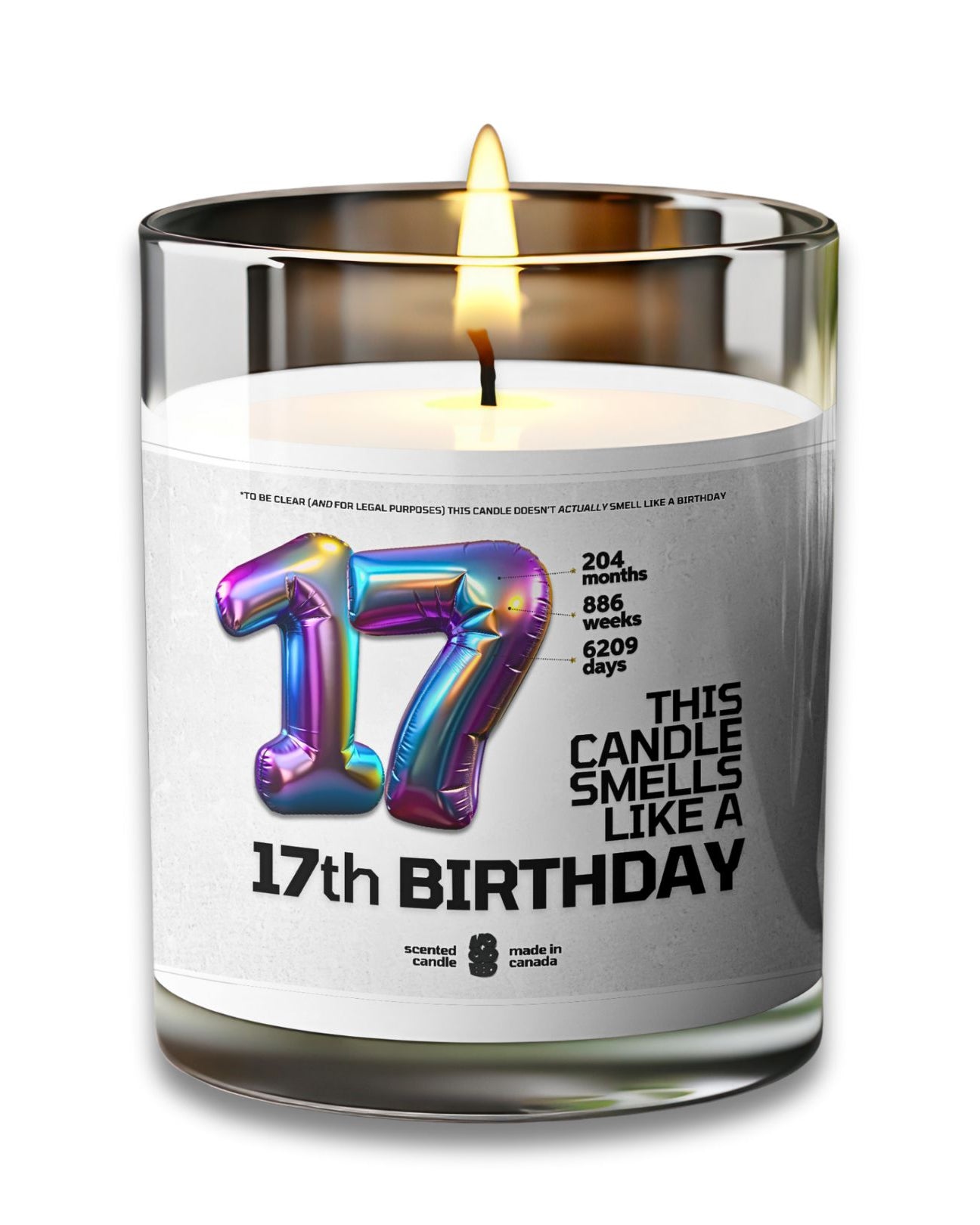 17 Birthday Candle 17 Year Old Birthday Gift Candle Voodeed