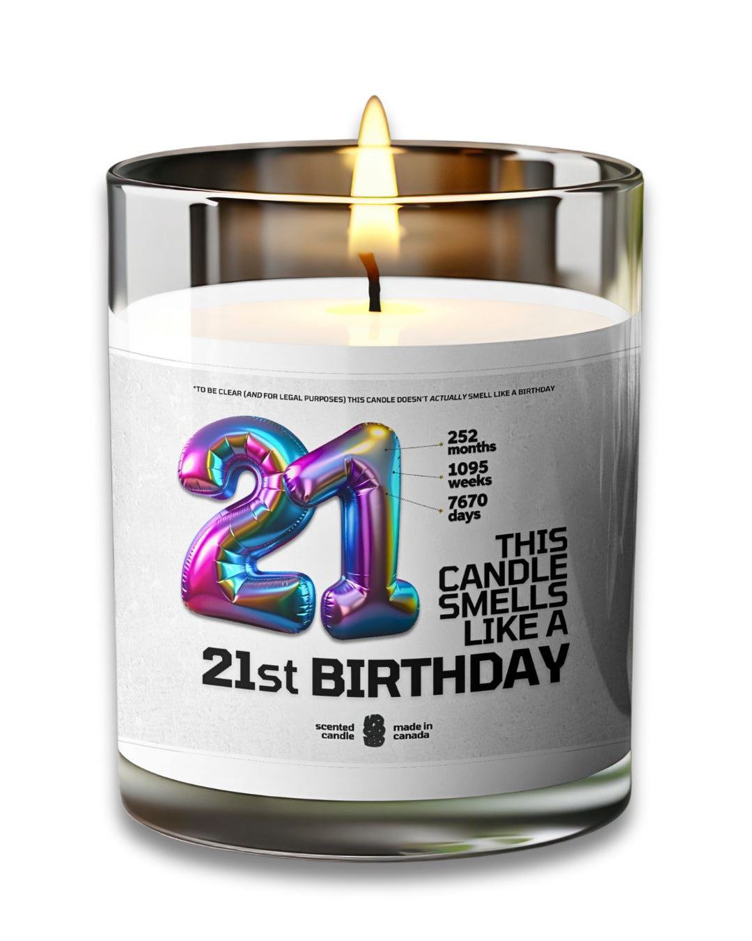 21 Birthday Candle 21 Year Old Birthday Gift Candle Voodeed
