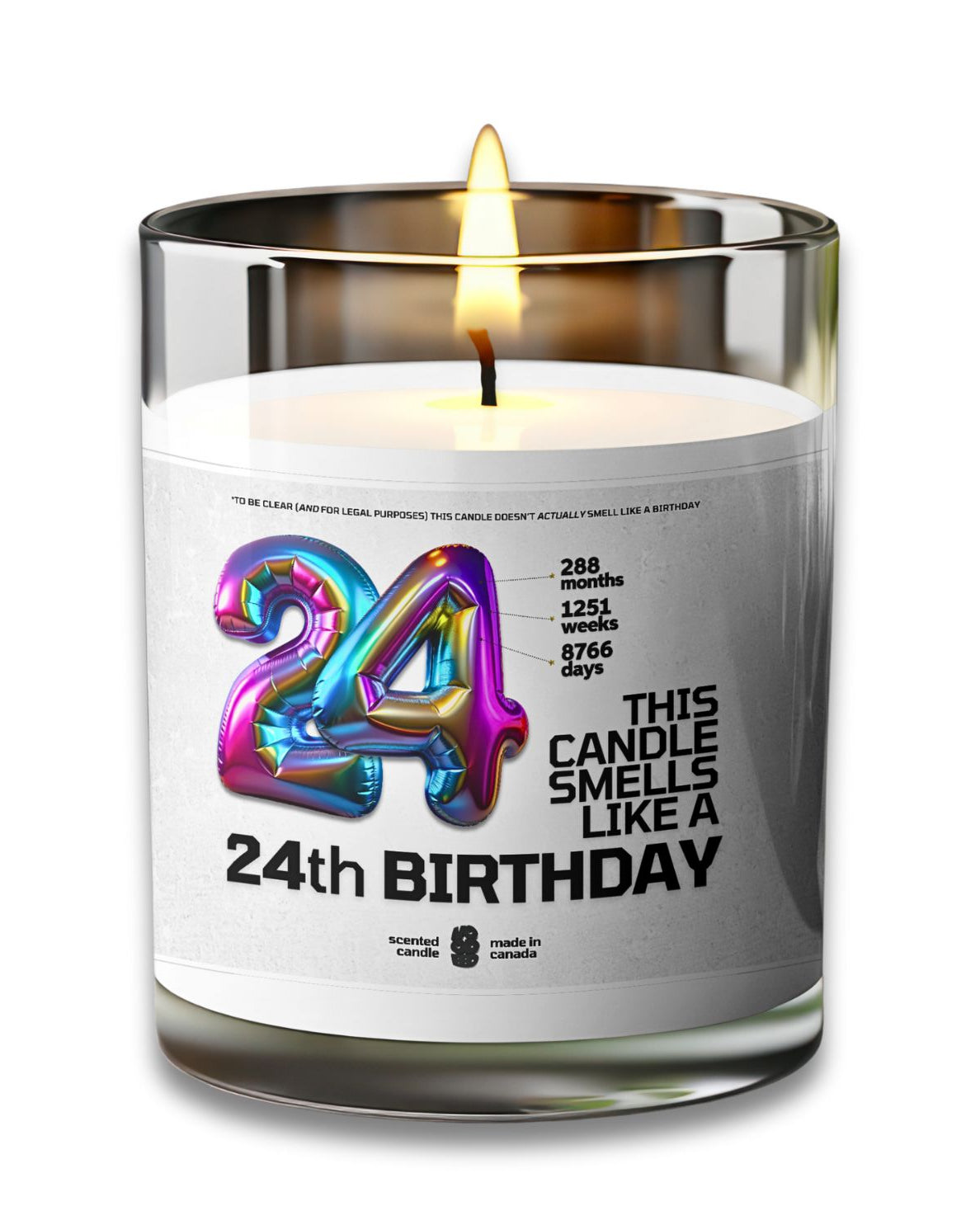 24 Birthday Candle 24 Years Old Birthday Gift Candle Voodeed
