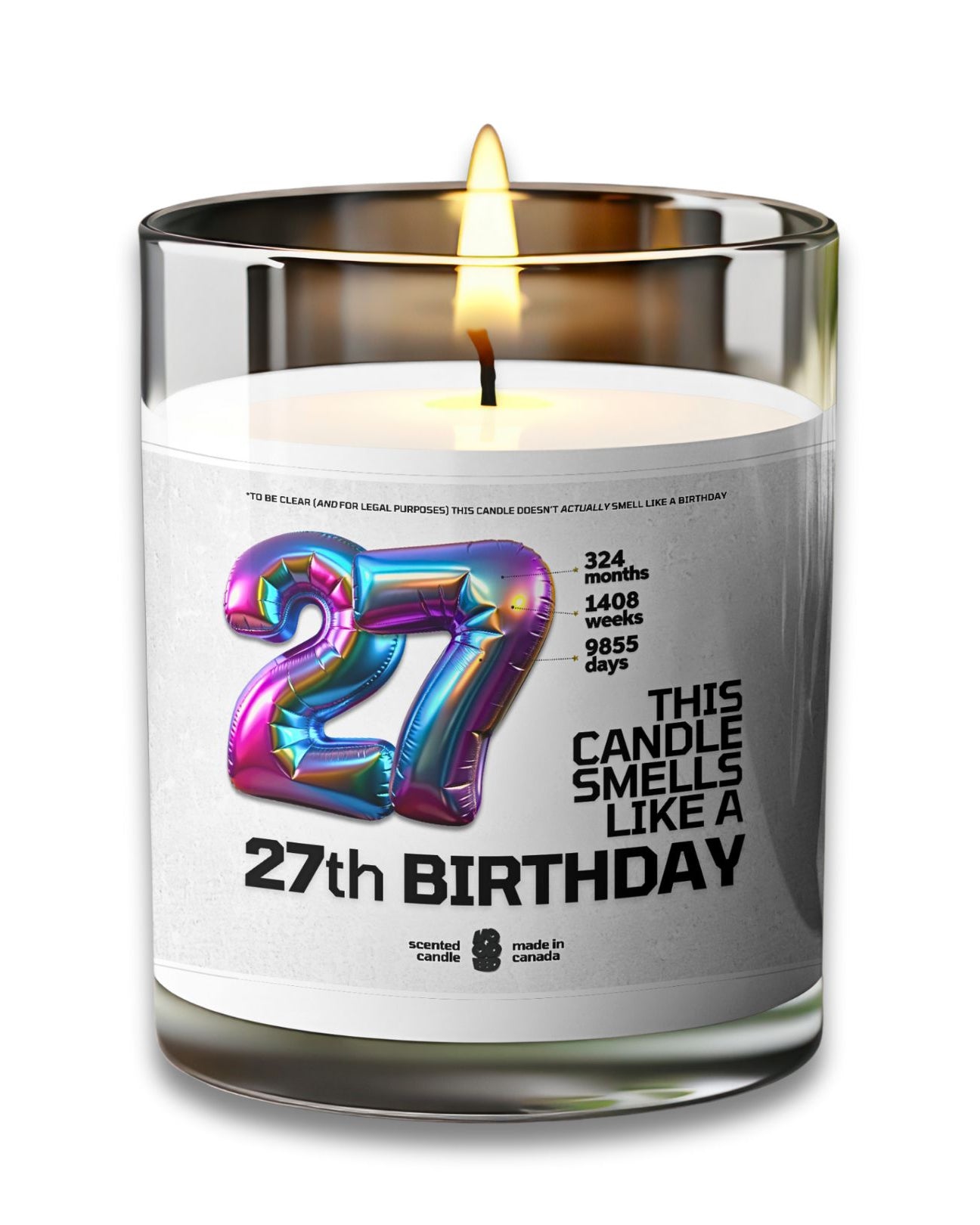 27 Birthday Candle 27th Birthday VOODEED