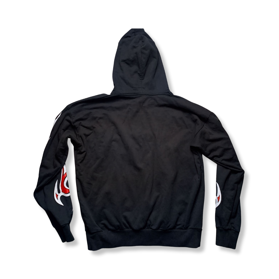 DIESEL | D$troy Red White Flames Hoodie (L) - VOODEED.com / VOO•DEED