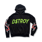DIESEL | D$troy Red White Flames Hoodie (L) - VOODEED.com / VOO•DEED