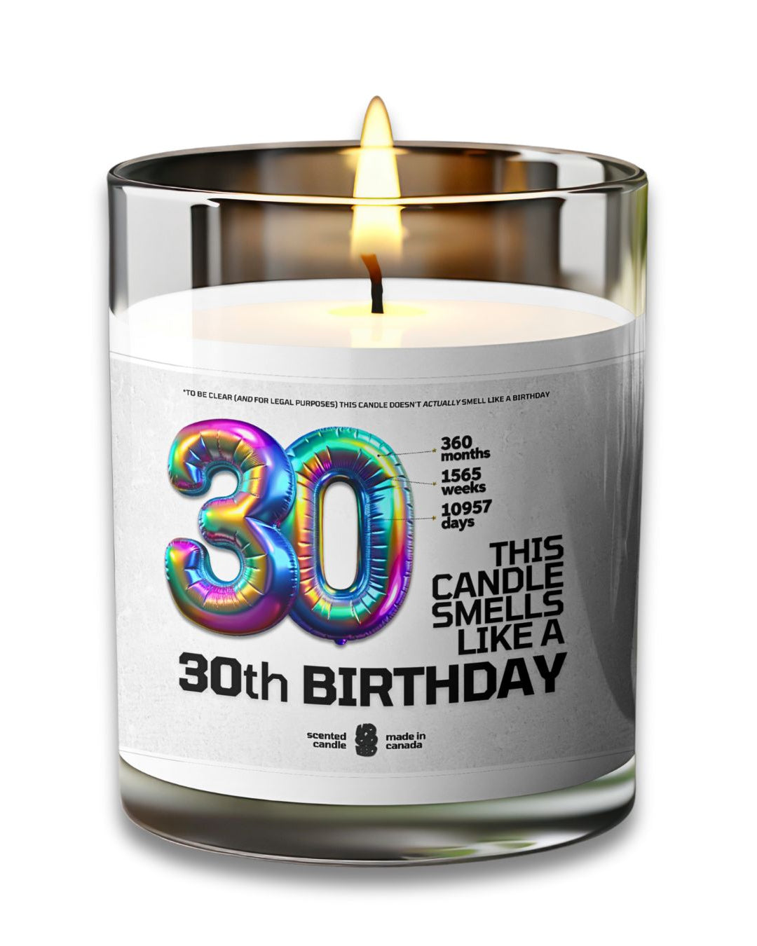 30 Birthday Candle 30 Years Old Birthday Gift Candle Voodeed