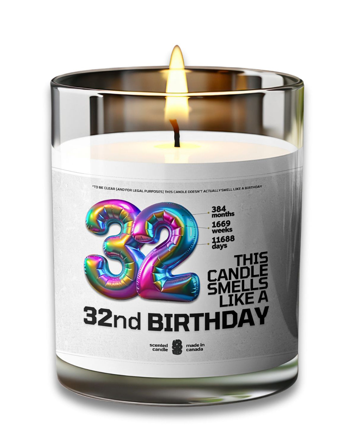 32 Birthday Candle 32 Years Old Birthday Gift Candle Voodeed