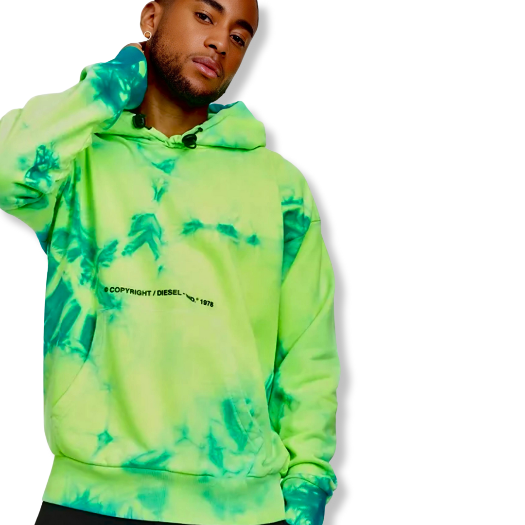 DIESEL | Copyright Green Tye Dye Hoodie (L) - VOODEED.com / VOO•DEED