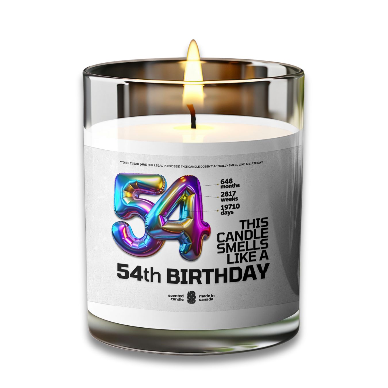 54 Birthday Candle 54 Year Old Birthday Gift Candle Voodeed