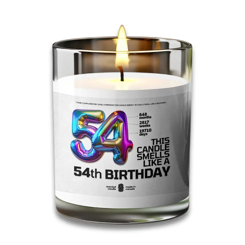 54 Birthday Candle 54 Year Old Birthday Gift Candle Voodeed