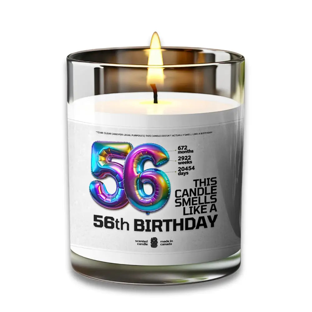 56th BIRTHDAY Candle - VOODEED.com / VOO•DEED
