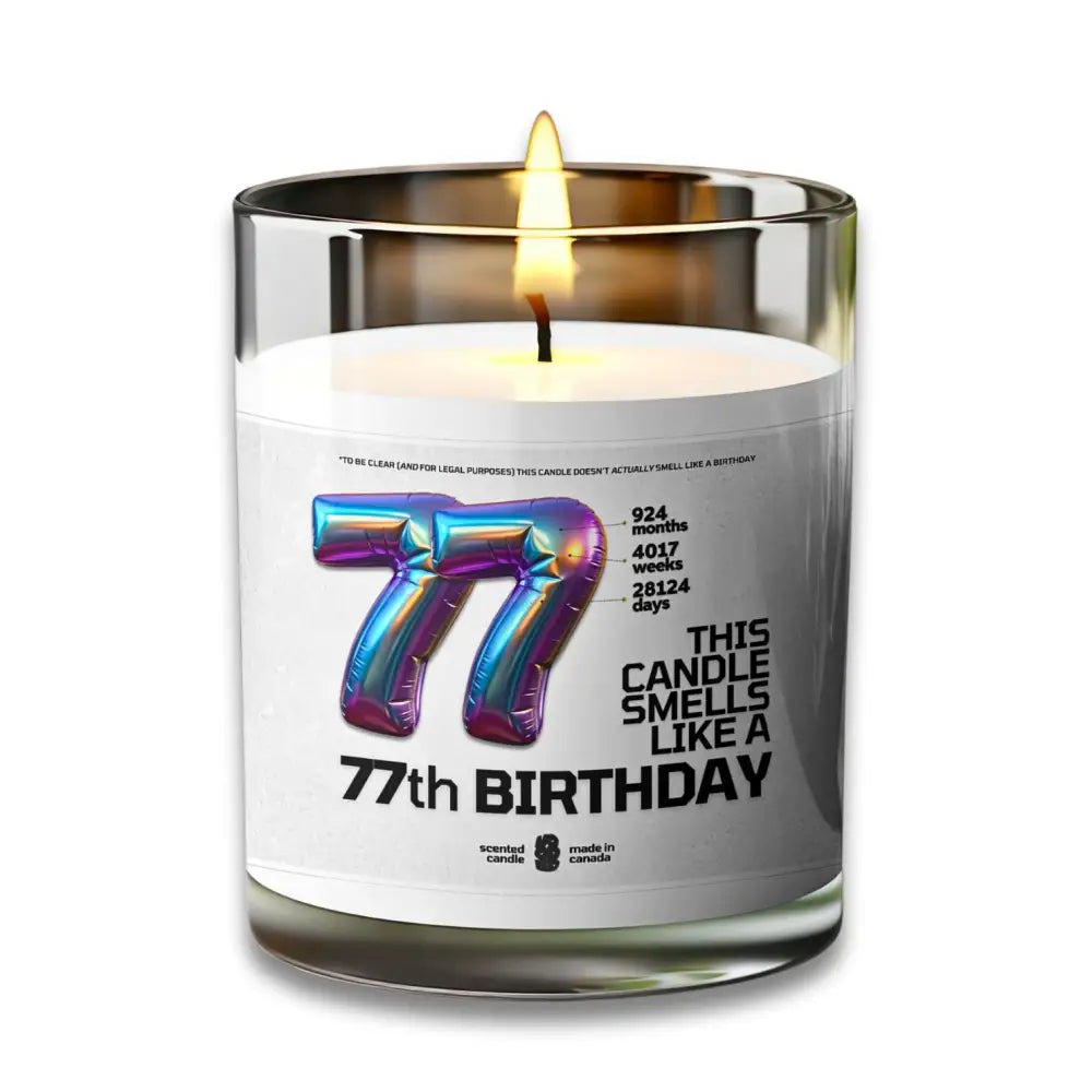 77th BIRTHDAY Candle - VOODEED.com / VOO•DEED