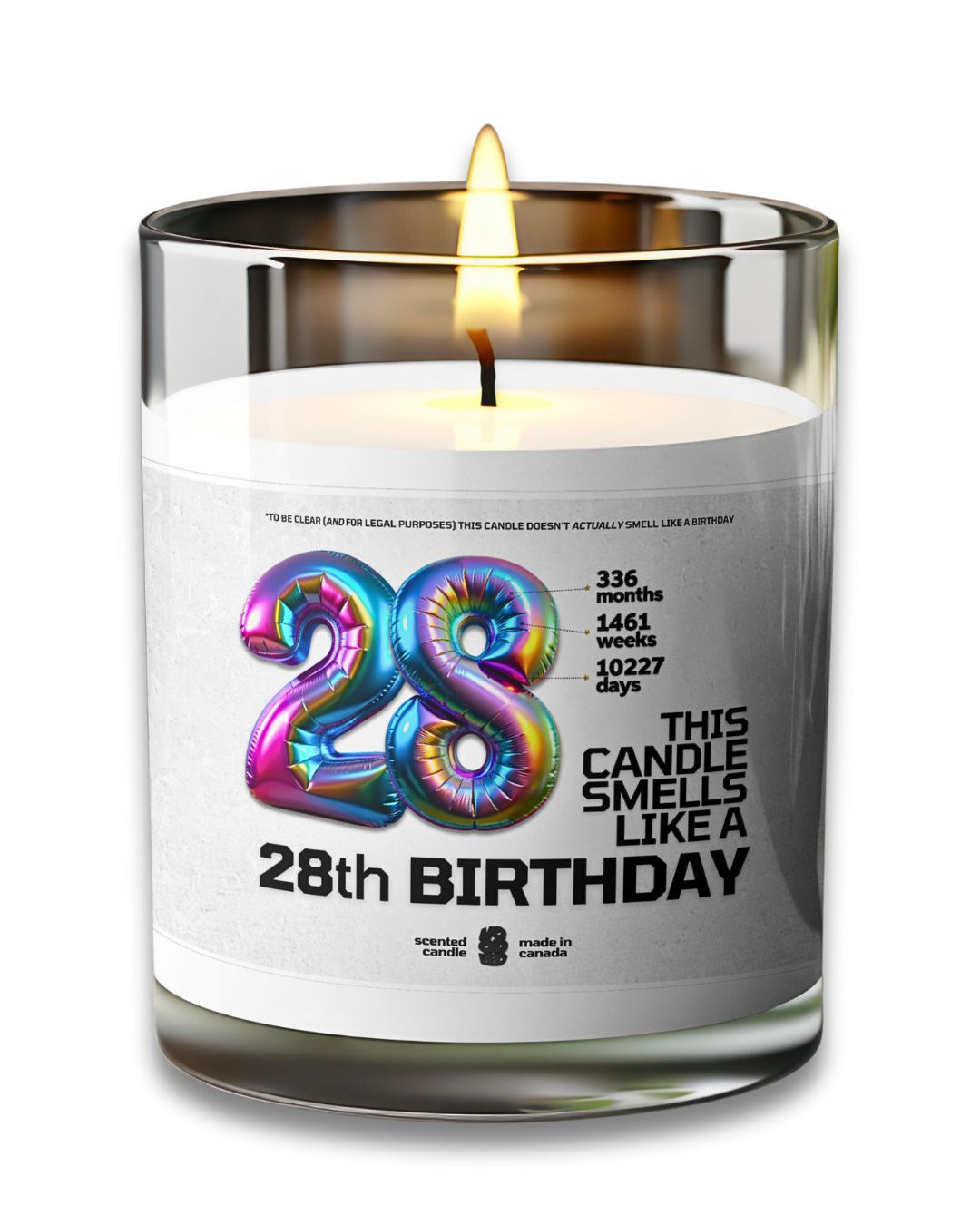 This Candle Smells Like a 28th BIRTHDAY - VOODEED / VOO•DEED / 'voodəəd (noun)