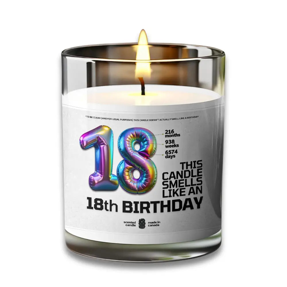 18 Birthday Candle 18 Year Old Birthday Gift Candle Voodeed