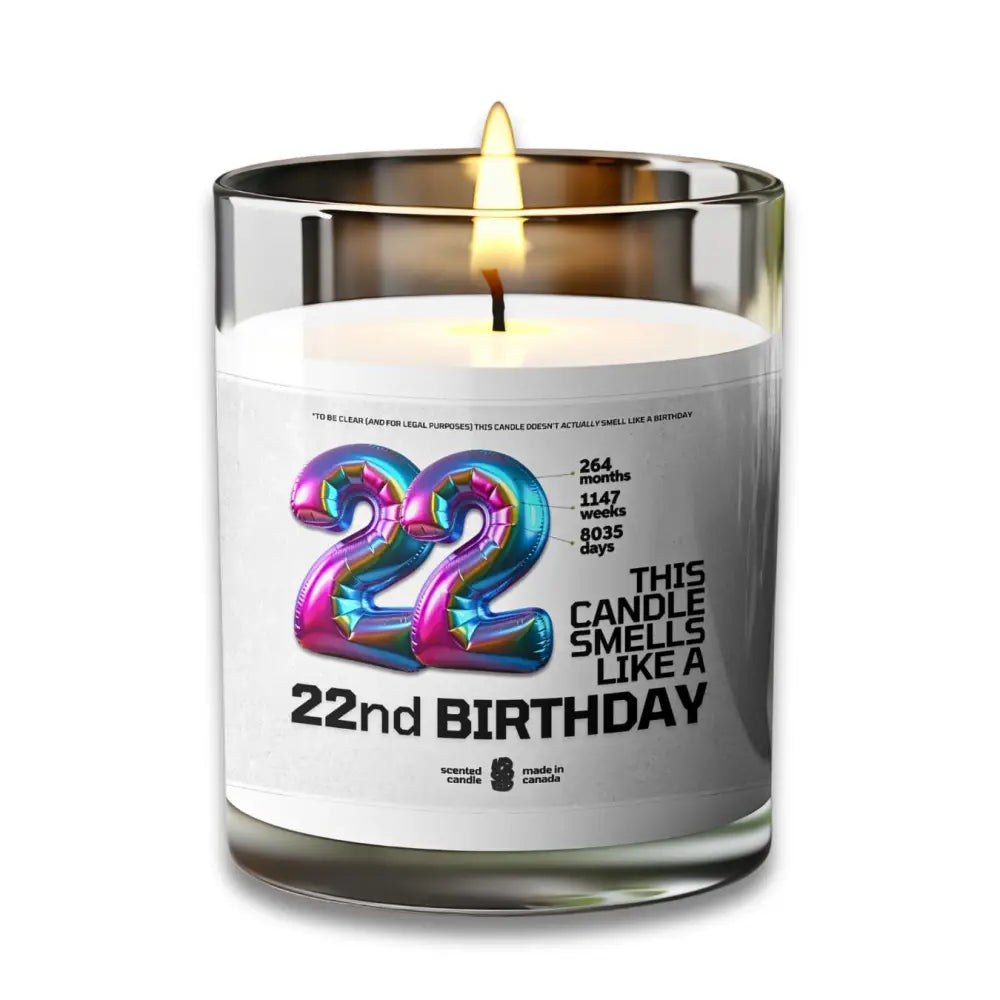 22 Birthday Candle 22 Birthday Gift Idea Candle Voodeed
