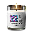 22 Birthday Candle 22 Birthday Gift Idea Candle Voodeed
