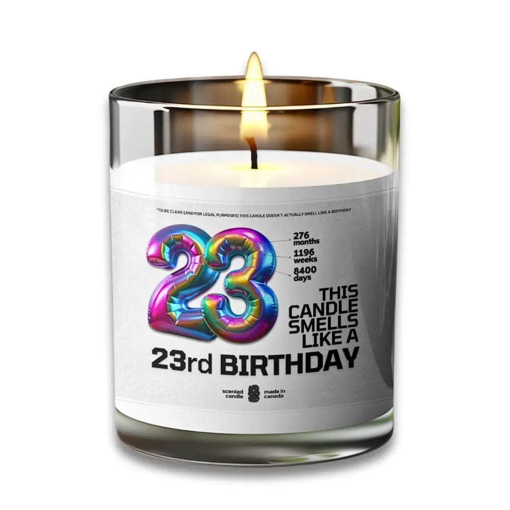 23 Birthday Candle 23 Years Old Birthday Gift Candle Voodeed