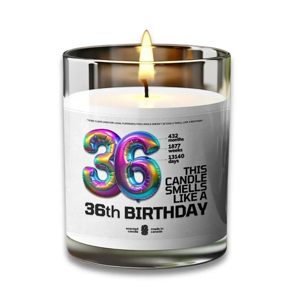 36 Birthday Candle 36 Years Old Candle Gift Voodeed