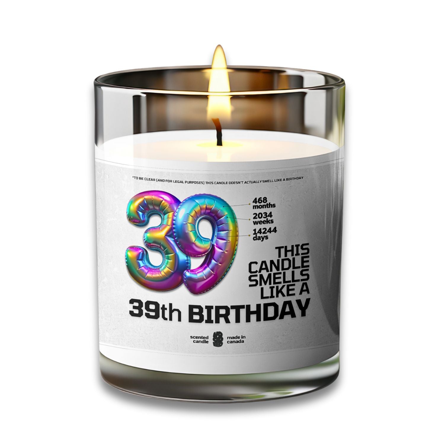 39 Birthday Candle 39 Year Old Birthday Gift Candle Voodeed