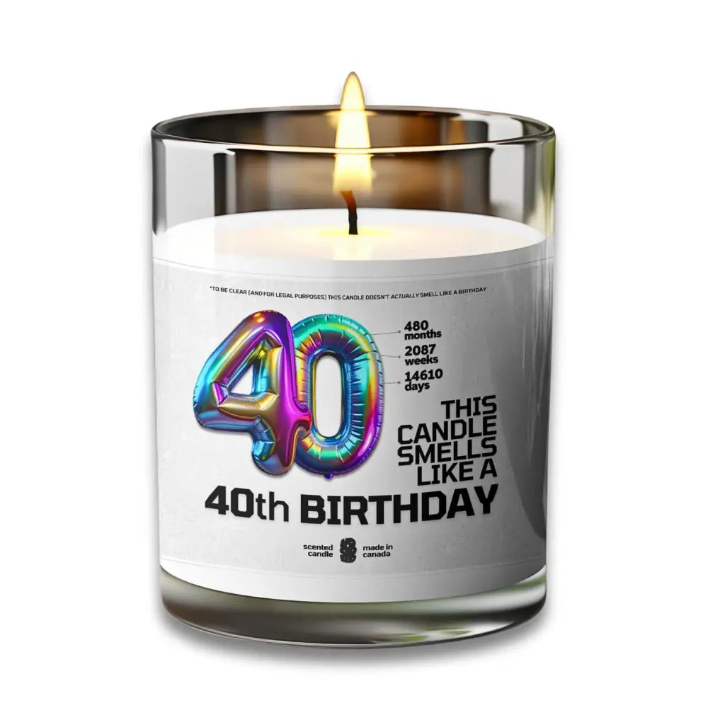 40 Birthday Candle 40 Year Old Birthday Gift Candle Voodeed