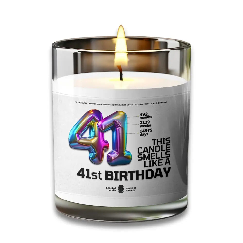 41 Birthday Candle 41 Year Old Birthday Gift Candle Voodeed