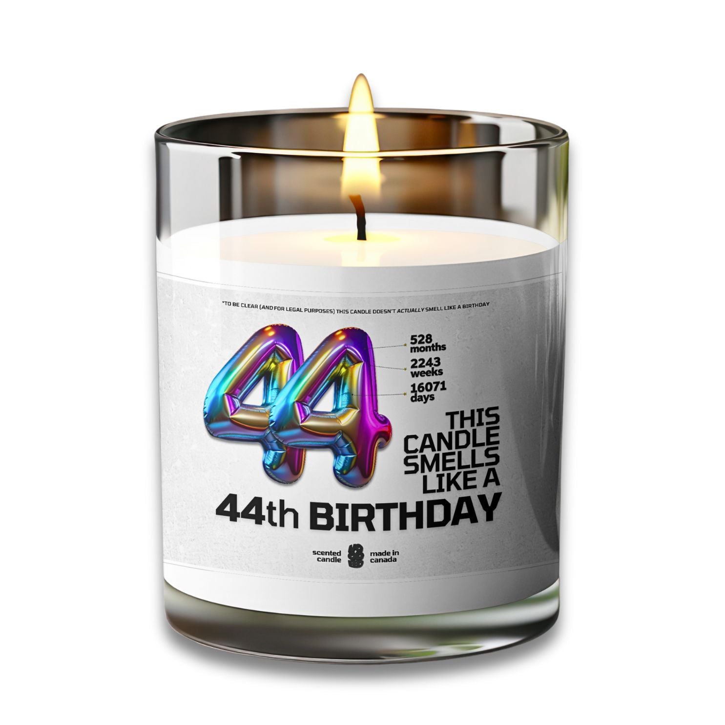 44 birthday Candle 44 Years Old Birthday Gift Candle Voodeed
