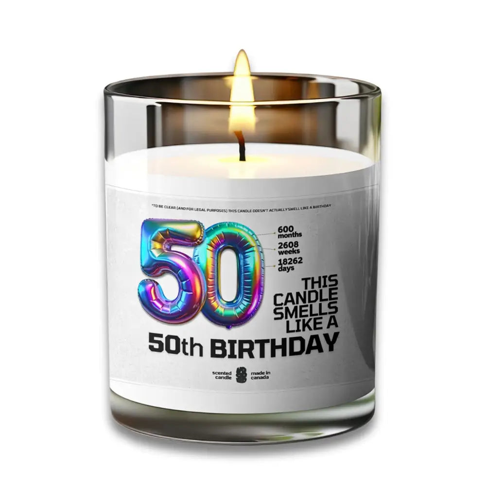 50 Birthday Candle 50 Year Old Birthday Gift Candle Voodeed