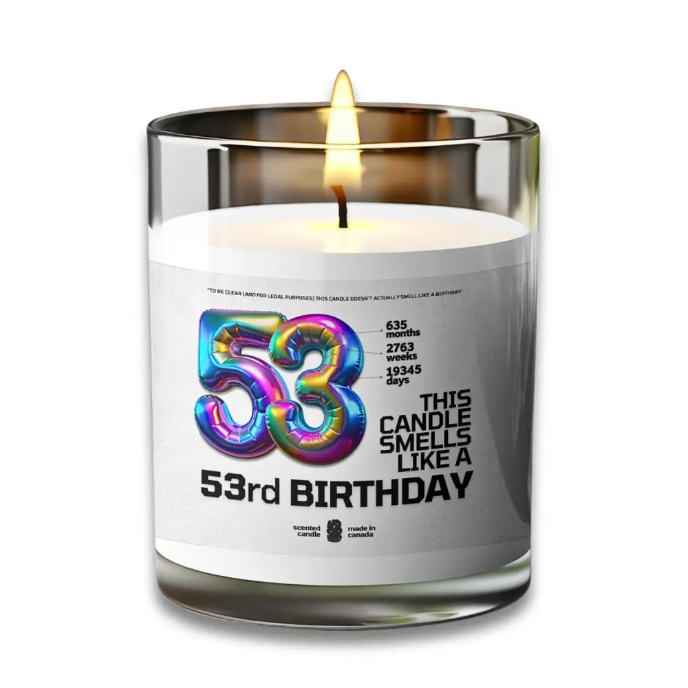 53 Birthday Candle 53 Year Old Birthday Gift Voodeed