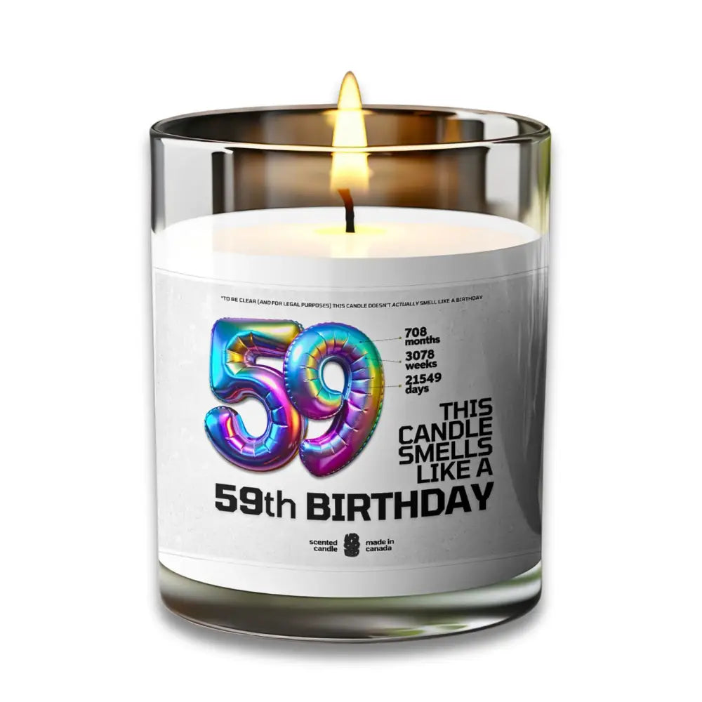 59th BIRTHDAY Candle - VOODEED.com / VOO•DEED
