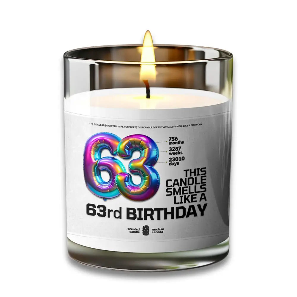 63rd BIRTHDAY Candle - VOODEED.com / VOO•DEED