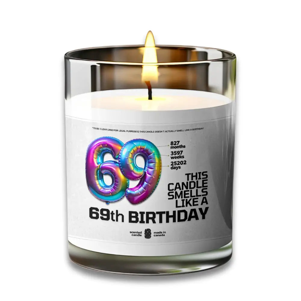 69th BIRTHDAY Candle - VOODEED.com / VOO•DEED