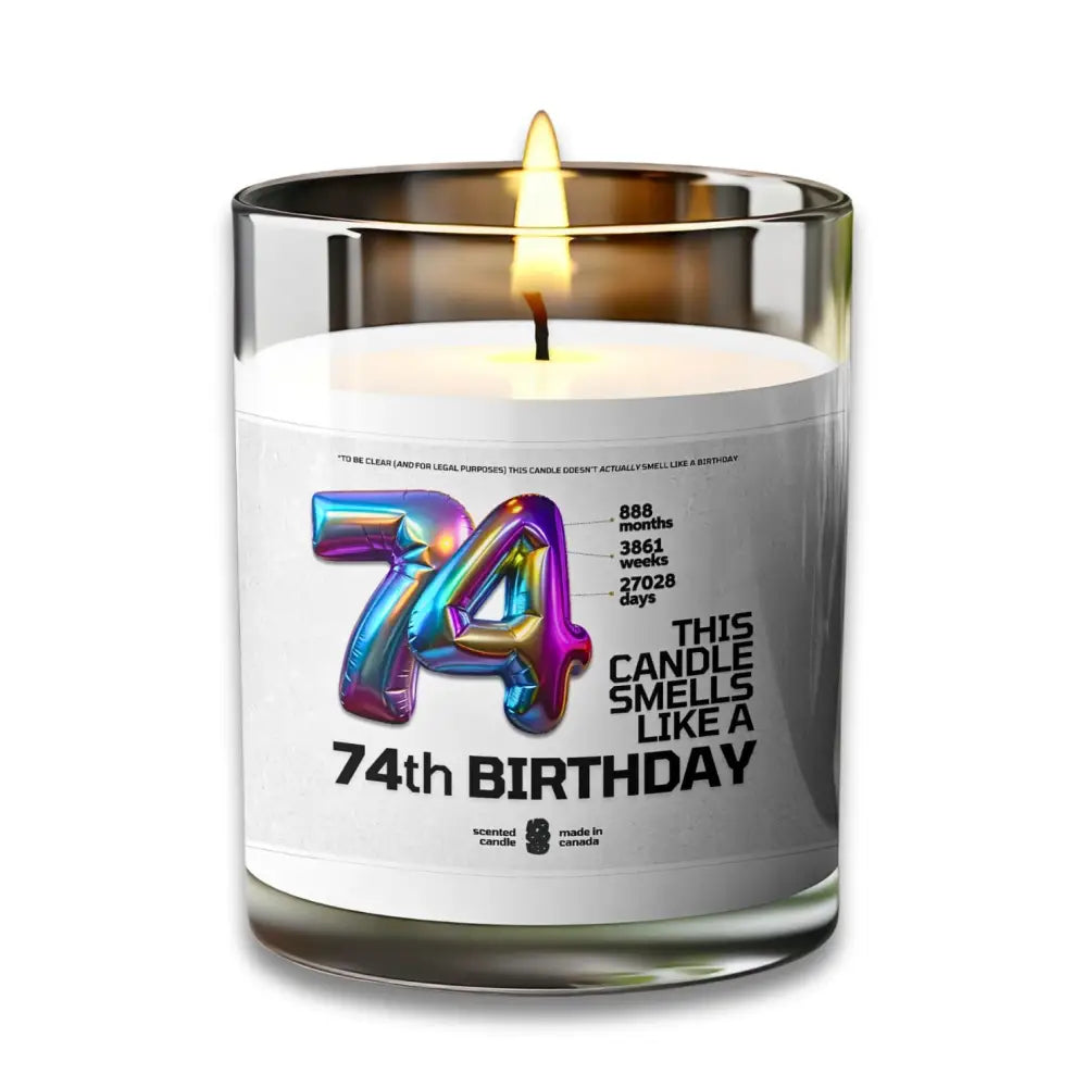 74th BIRTHDAY Candle - VOODEED.com / VOO•DEED