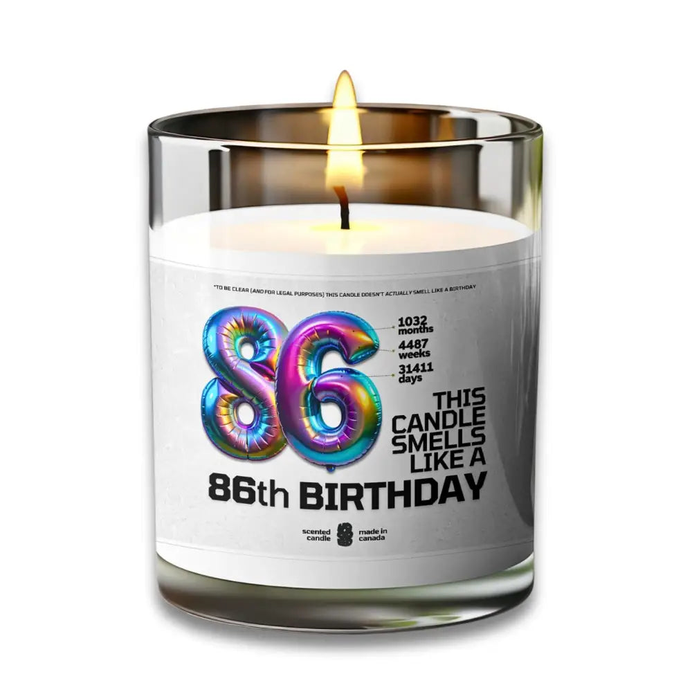 86th BIRTHDAY Candle - VOODEED.com / VOO•DEED