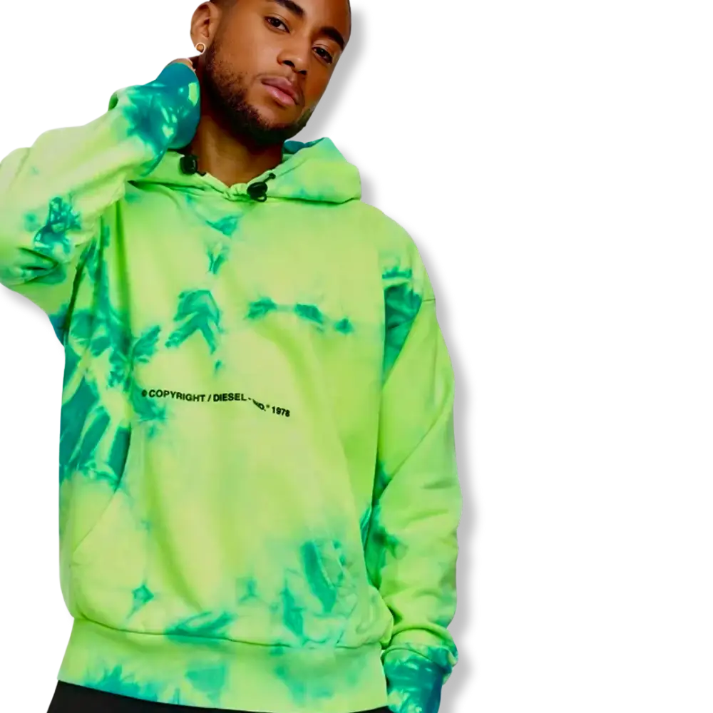 DIESEL | Copyright Green Tye Dye Hoodie (L) - VOODEED.com / VOO•DEED
