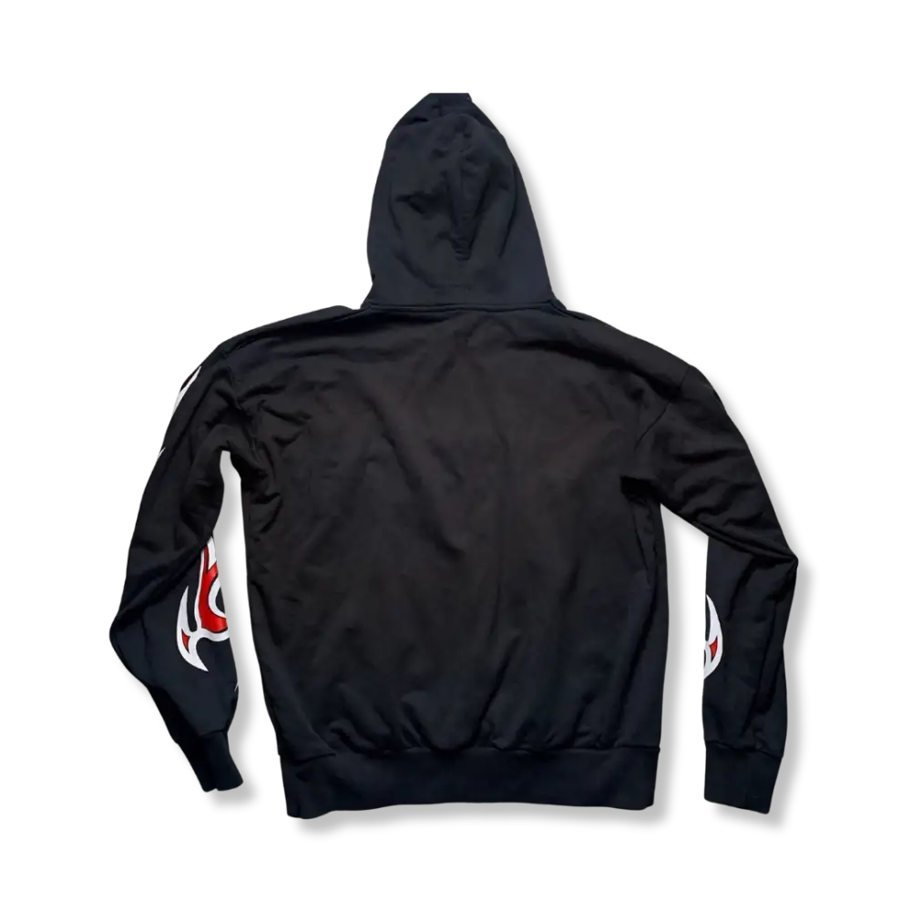 DIESEL | D$troy Red White Flames Hoodie (L) - VOODEED.com / VOO•DEED