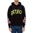 DIESEL | D$troy Red White Flames Hoodie (L) - VOODEED.com / VOO•DEED